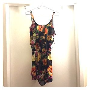 floral mesh top