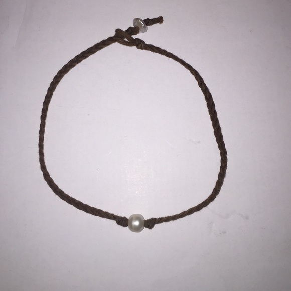 Braided pearl choker