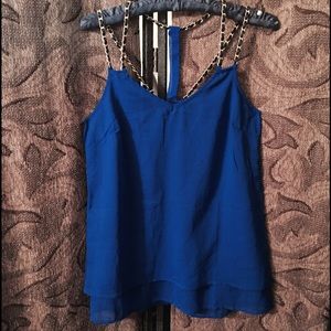 Cobalt Blue Chain Strap Blouse