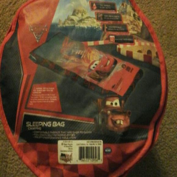 Used Once Disney Cars Sleeping Bag