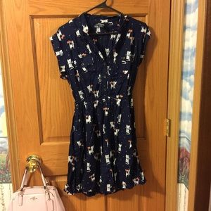 cat print dress