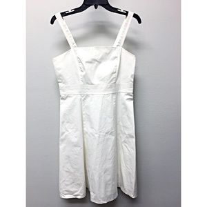 White Lined Cocktail Dress