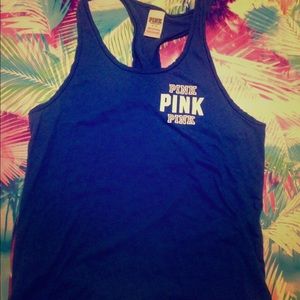 Blue racer back tank