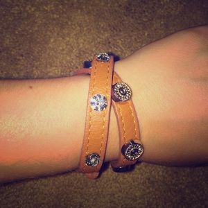 Tan double wrap bracelet