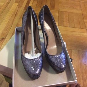 Dark pewter pumps (glitter)