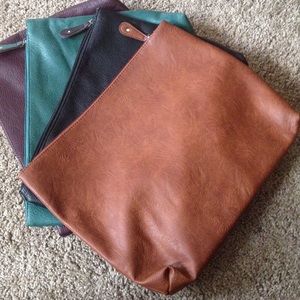Free people brown clutch