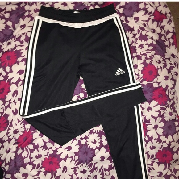 Adidas black and white sweatpants