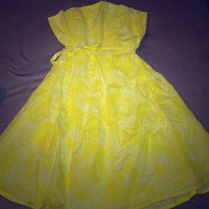 Lilly Pulitzer Yellow Floral Dress