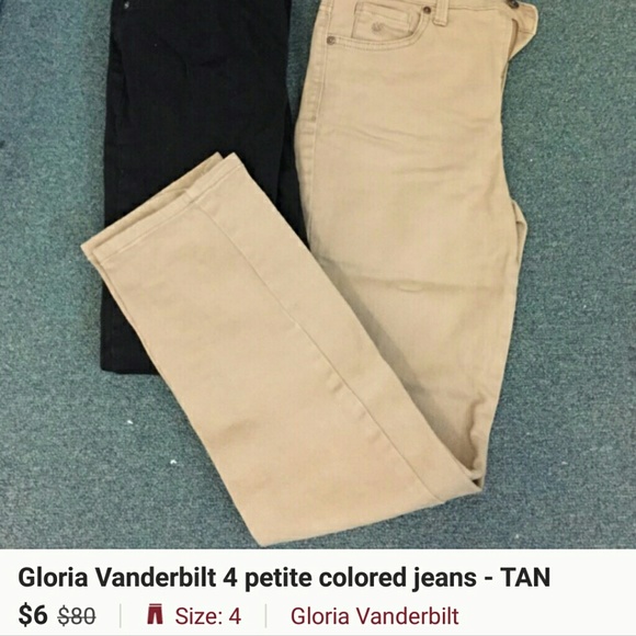 Gloria Vanderbilt 4 petite colored jeans