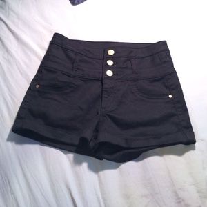 Black high waisted shorts size 2