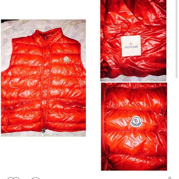 Red mens moncler vest (L)