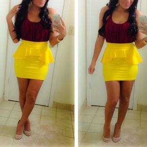 SOLD💛Yellow Plum Skirt💛