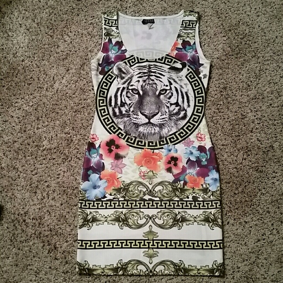 Multi Colored Body Con Dress