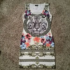 Multi Colored Body Con Dress