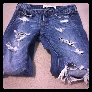 Abercrombie and Fitch ripped jeans