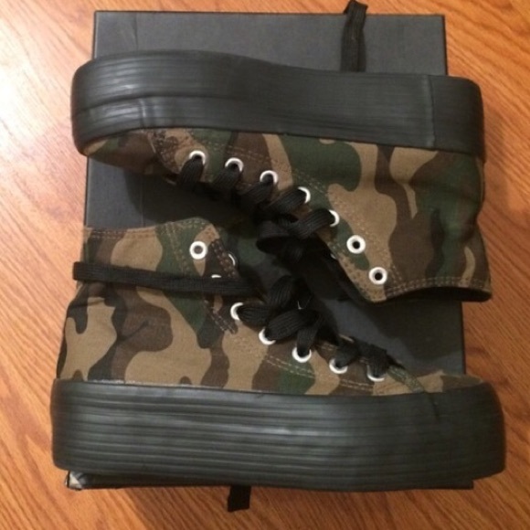 camo platform sneakers