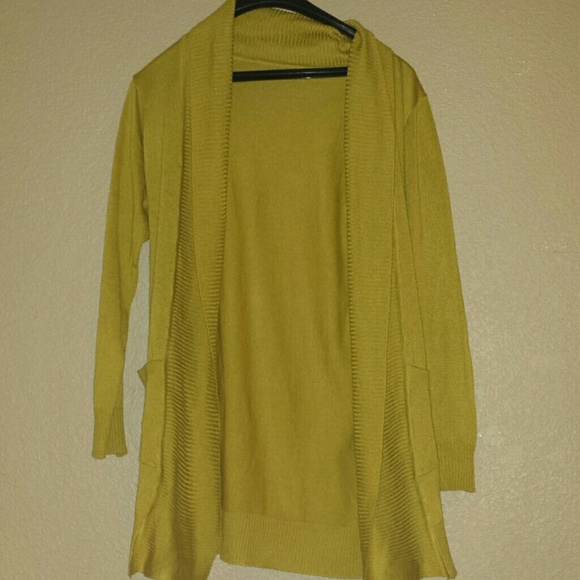 Long sleeve Mustard yellow cardigan