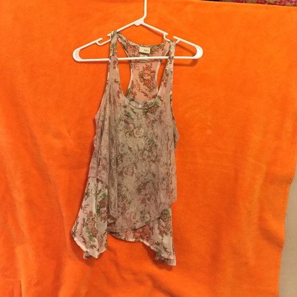 Lace and floral top