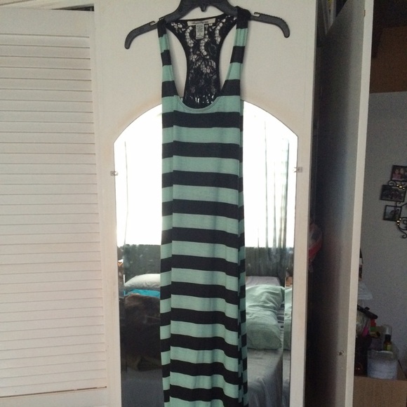 American Rag Teal& Black Maxi Dress