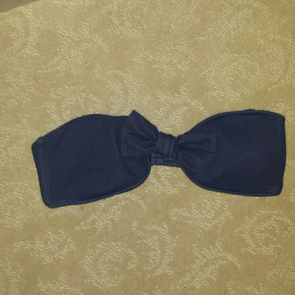 Denim like bikini top