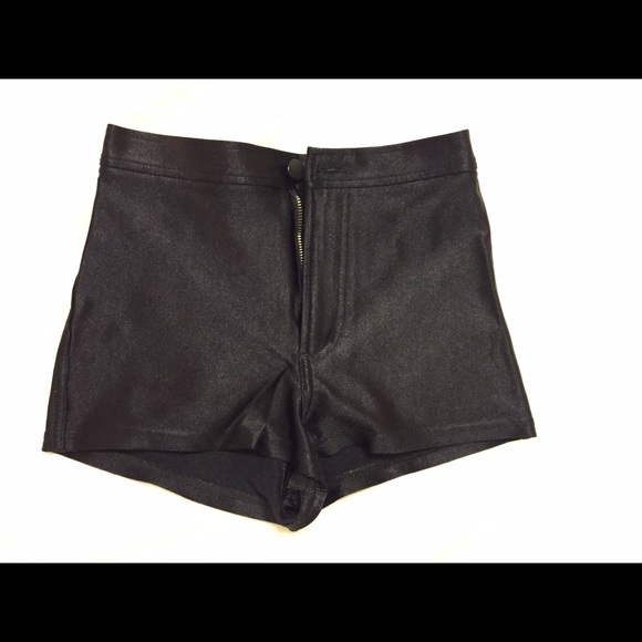 American Apparel Black Disco Shorts