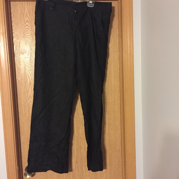 Black Linen Pants, Size 12