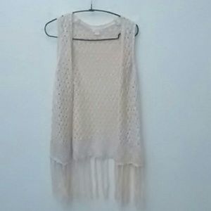 Off White Knitted Cover Wrap