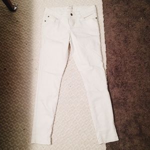 Cream Skinny Jeans