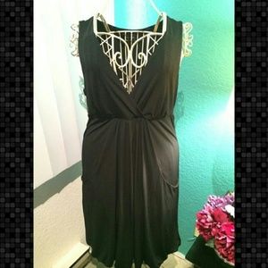 Max & Cleo Black Pocket Dress