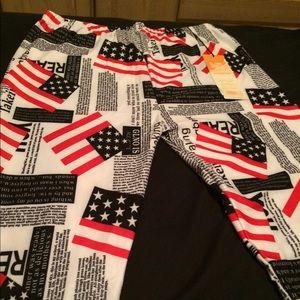 American Flag print leggings