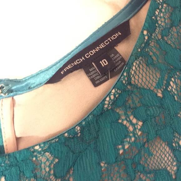 FRENCH CONNECTION Lizzie Lace Dress Teal - Picture 2 of 3