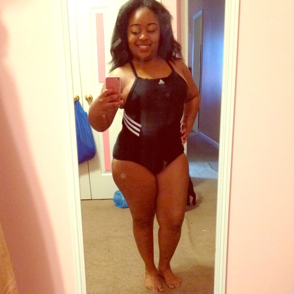 black adidas full body swimsuit
