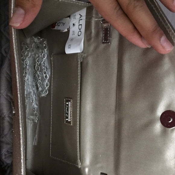 Aldo--Light Gold tone clutch - Picture 2 of 4