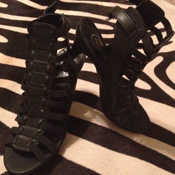 Black Strappy Heels