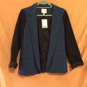 Two toned blue and black blazer