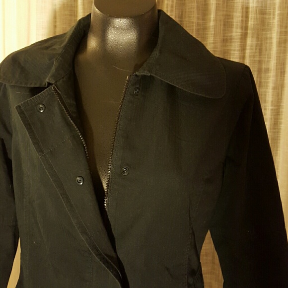 Navy Blue Volcom Rain Coat with White Logo M - Picture 4 of 4