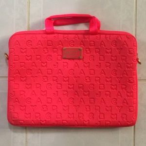 Marc Jacobs hot pink laptop case