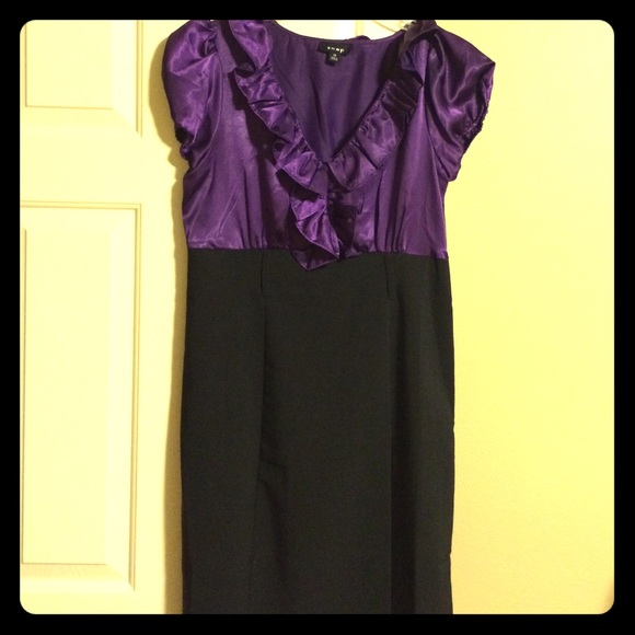 Purple and black dress