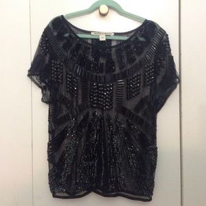 Black Sequined Top