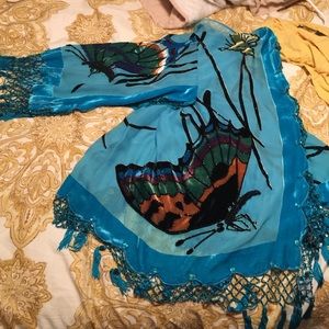 100% Silk Bottom and 100% Rayon Top Custom Kimono