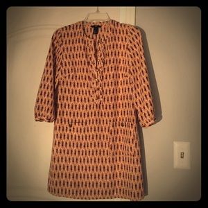 H&M button up shift dress US size 4