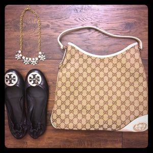 Gucci white/canvas Horsebit Purse