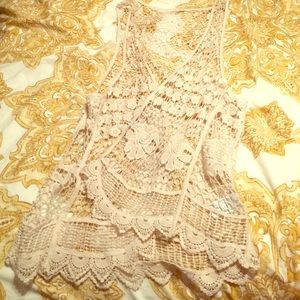 NWOT Lace Vest