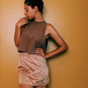 Brown crop top