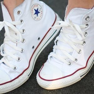 White converse, look light worn-brand new