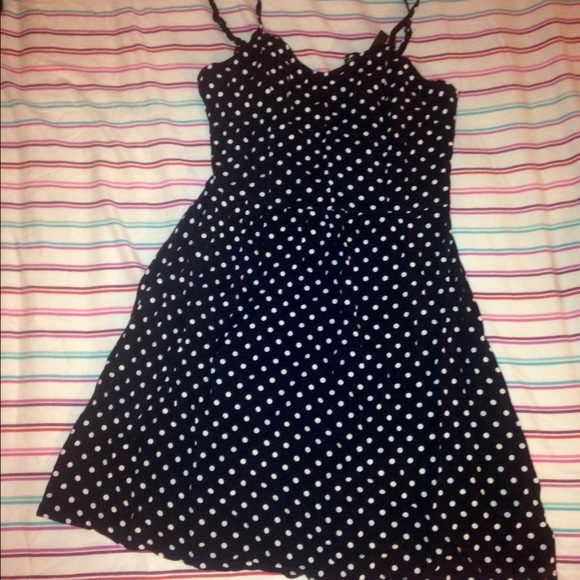Polka dotted skater style dress