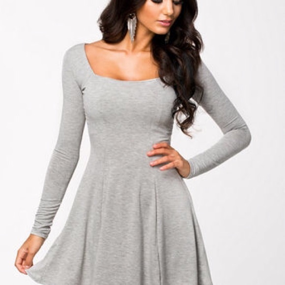 NWOT Grey button up longsleeve dress sz. S