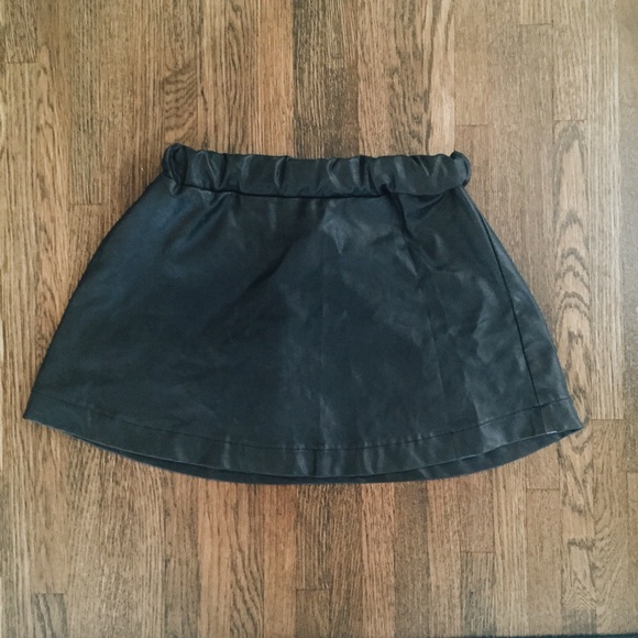 Lily White Black Pleather Skirt - Picture 1 of 2
