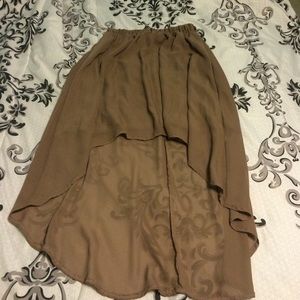 tillys high low skirt