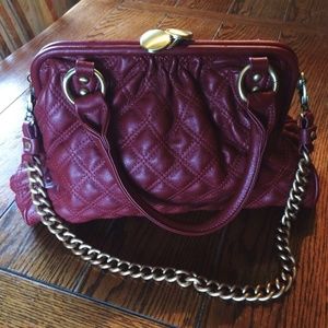 Burgundy Quilted Purse